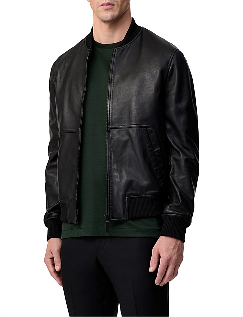 affordable price - purchase casual Calibre Online LEATHER BOMBER JACKET